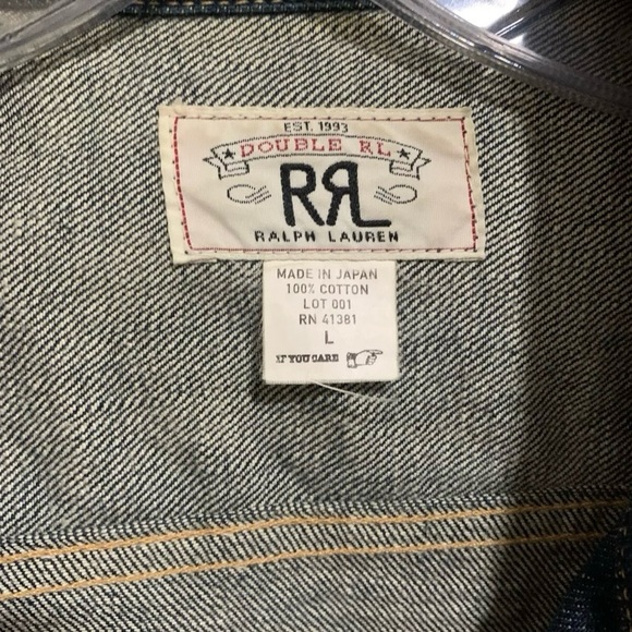 RALPH LAUREN “ RRL” VINTAGE DENIM JACKET  IN SIZE L - Picture 4 of 10